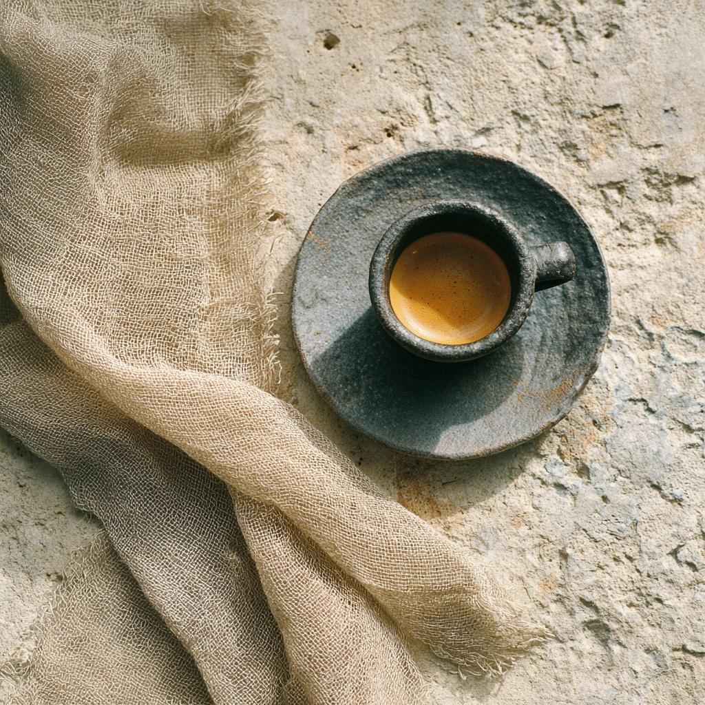 Strand lifestyle — morning coffee